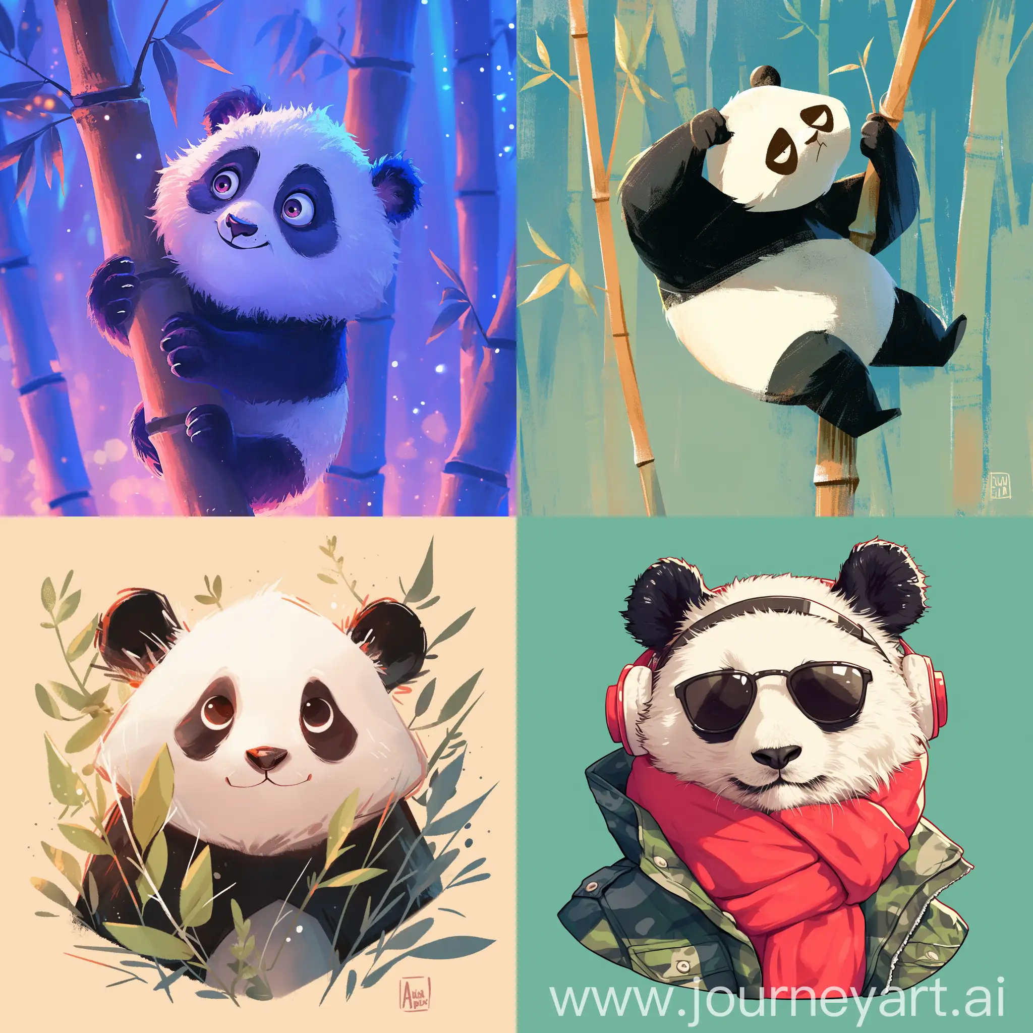 Panda-Digital-Illustration-with-Rainbow-Colors