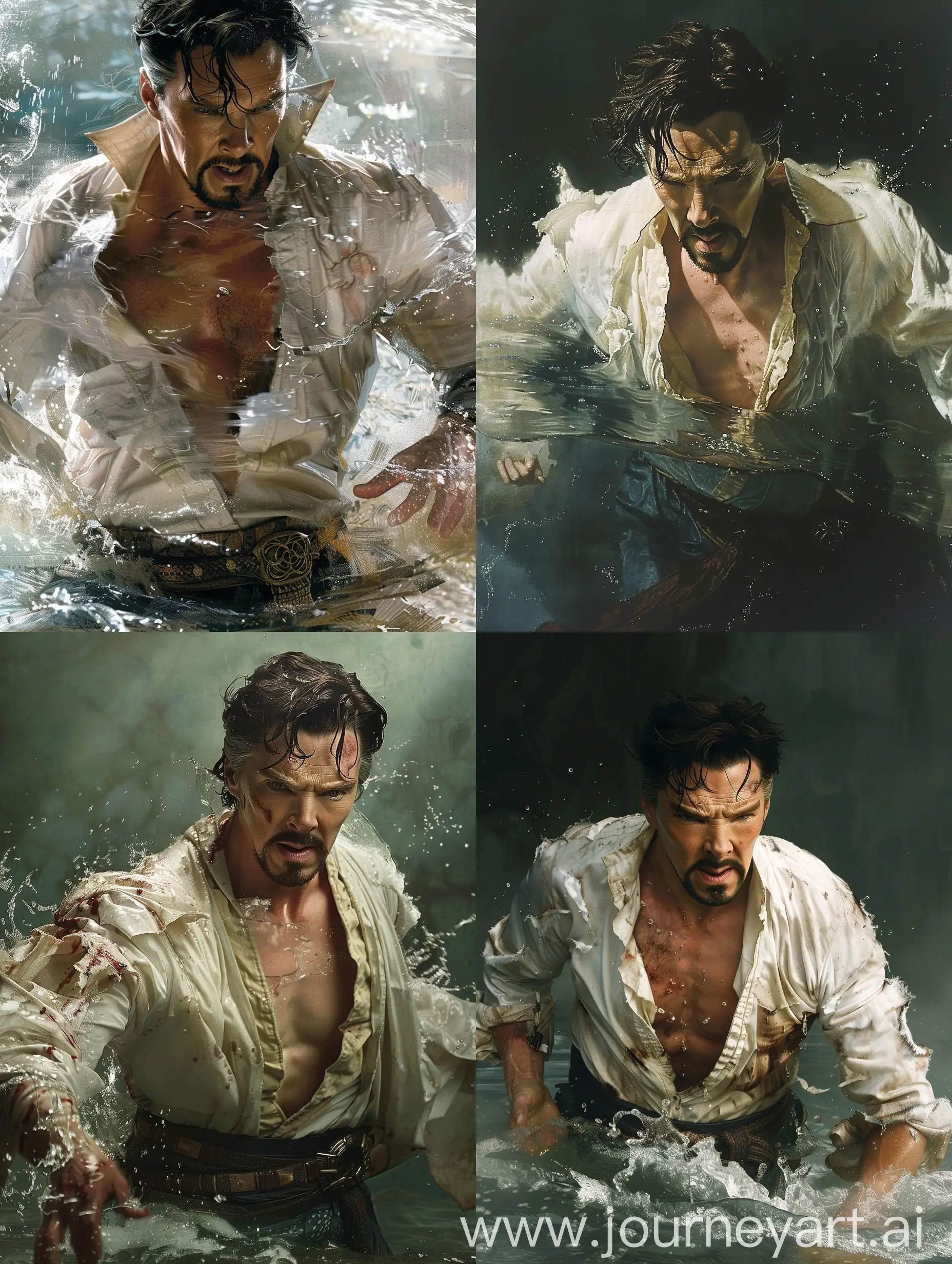 Wet-and-Powerful-Doctor-Strange-Emerges-in-Ripped-Shirt