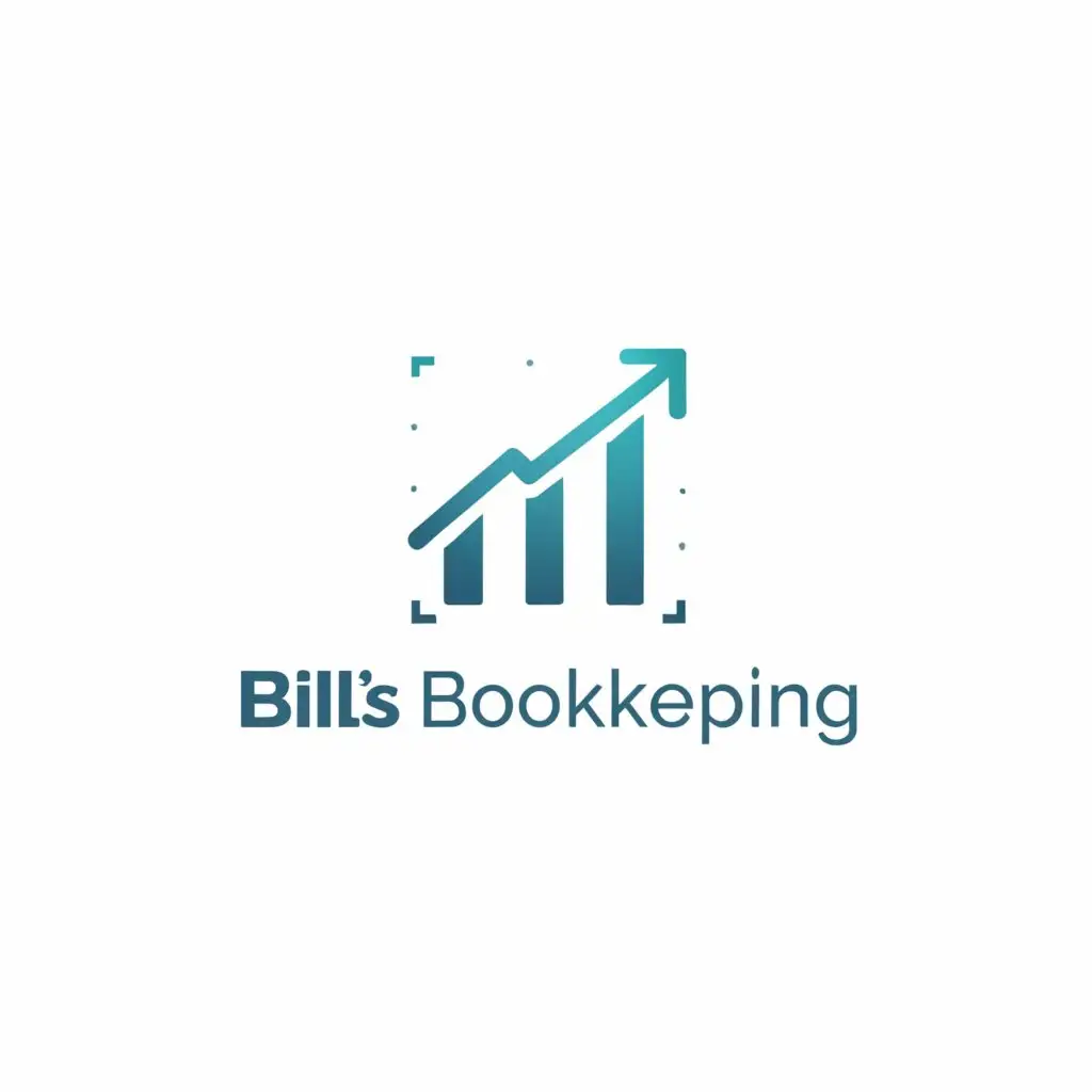 a logo design,with the text "Bill's Bookkeeping", main symbol:money sign/growth chart,complex,clear background