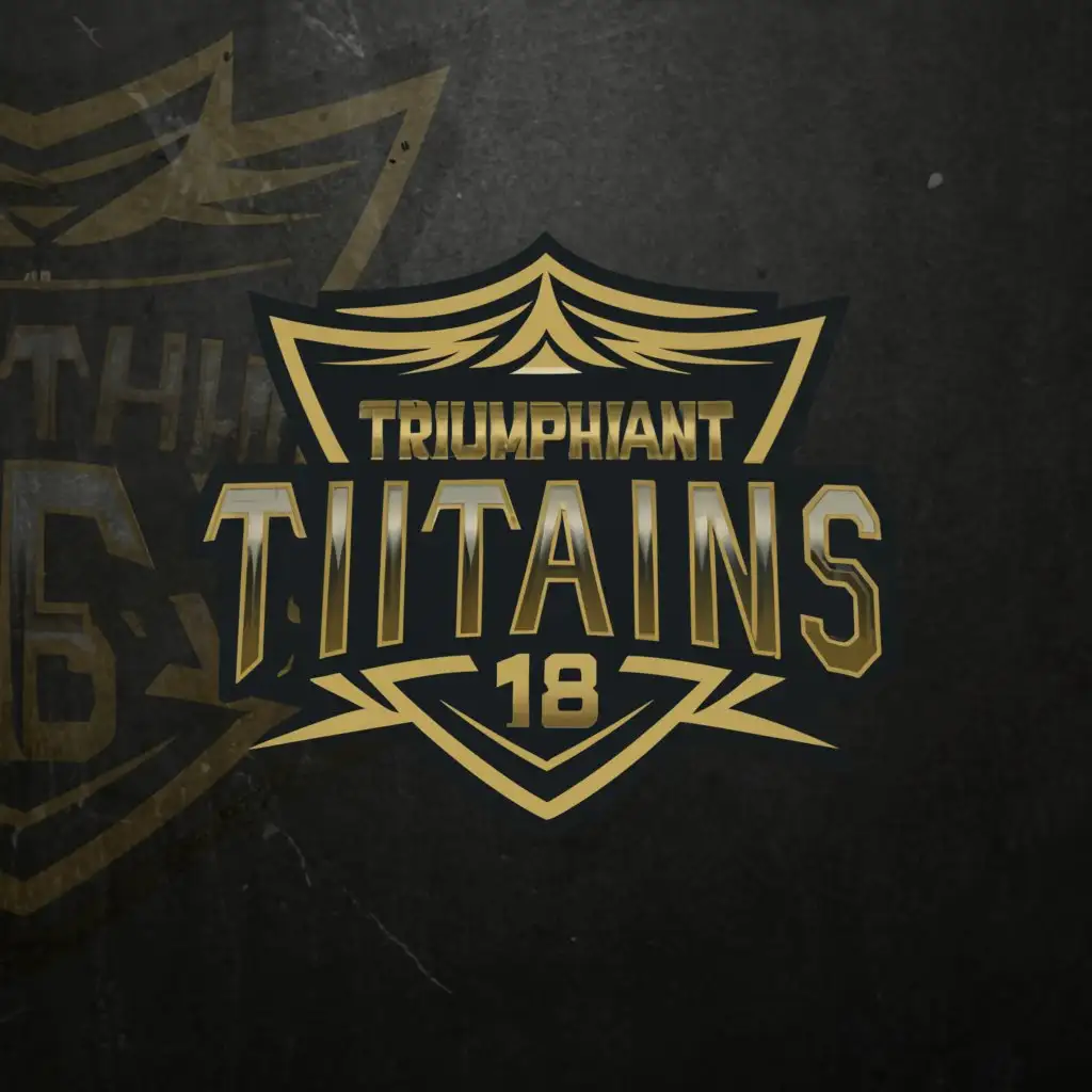 a logo design,with the text 'TRIUMPHANT TITANS 18', main symbol: TRIUMPHANT TITANS 18,Moderate, be used in Technology industry, clear background