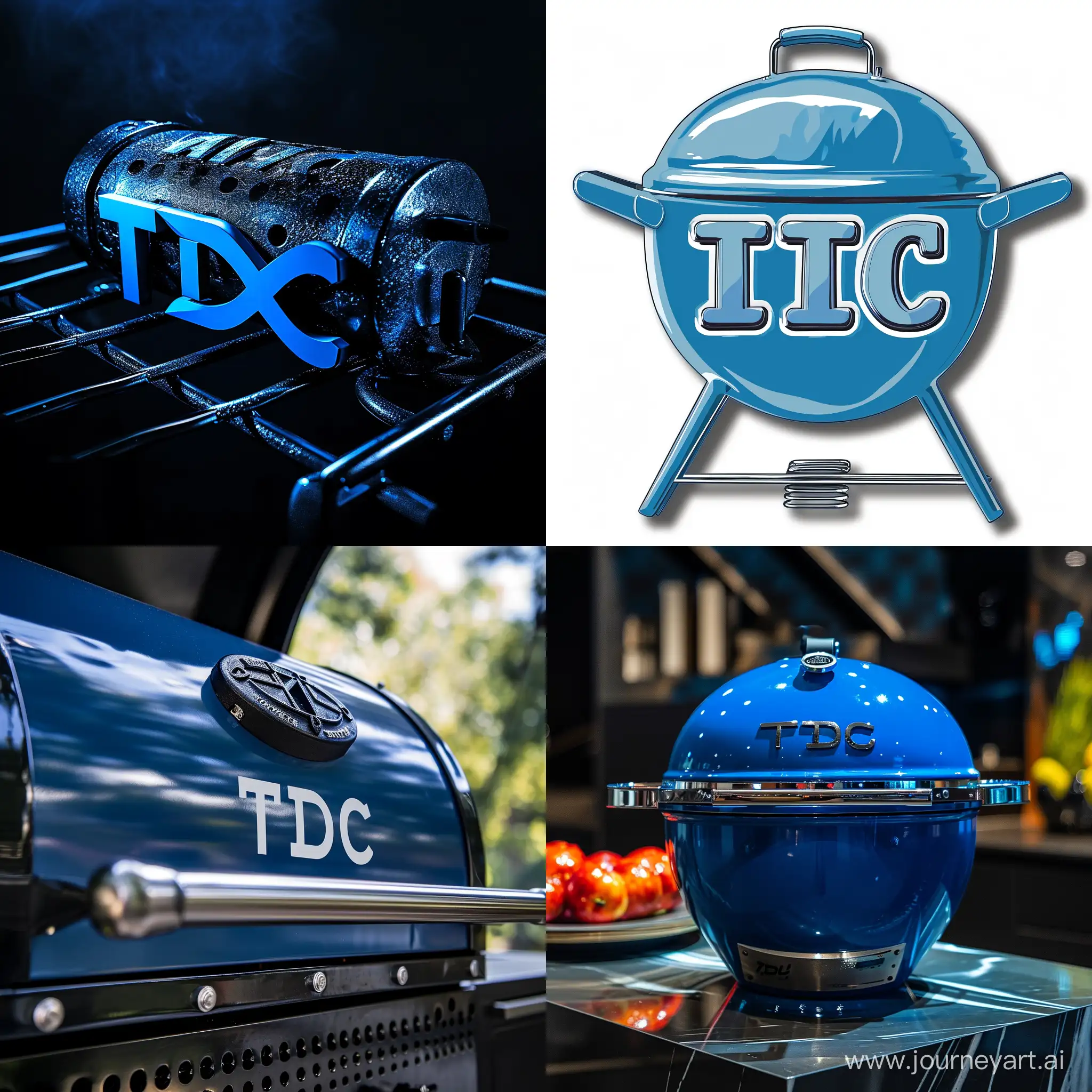 Blue-TDC-Grill-Logo-with-Geometric-Precision