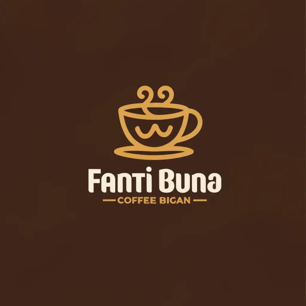 a logo design,with the text "Fanti Buna", main symbol:coffee,Moderate,clear background
