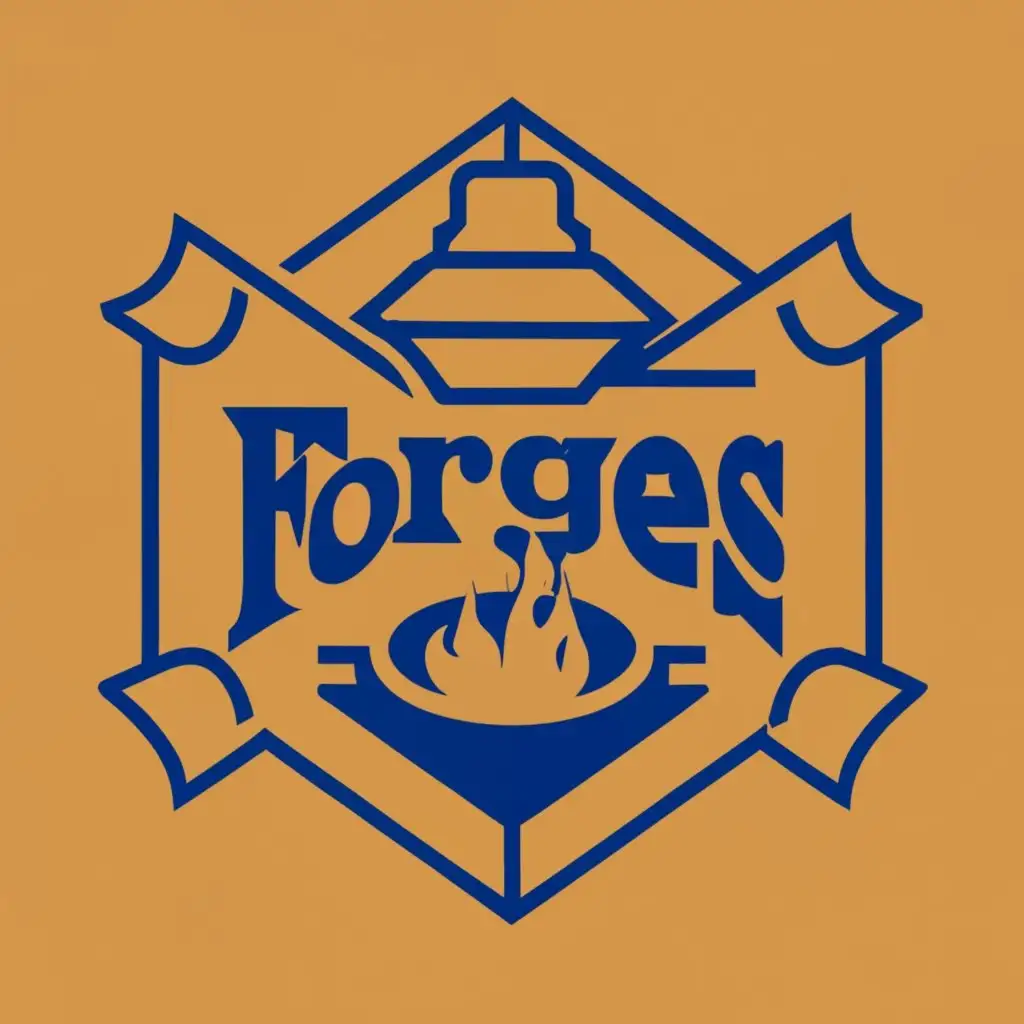 logo, forge, with the text "FORGES", typography, be used in Construction industry