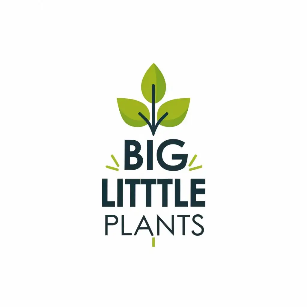 logo, Plant, with the text "Big Little Plants", typography