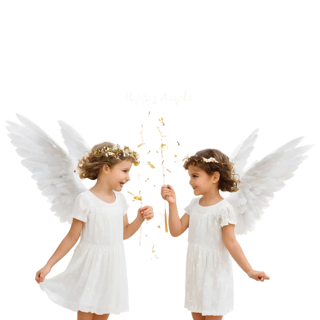 Beautiful-Birthday-Card-with-Sweet-Angels-Exquisite-PNG-Image
