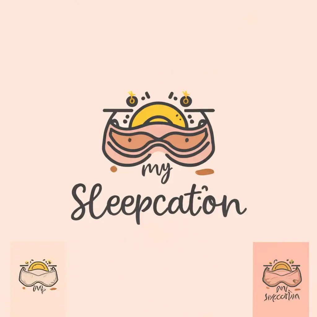 Logo-Design-For-MY-SLEEPCATION-Enhancing-Sleep-Skills-with-Blush-Creme-and-Off-White-Tones