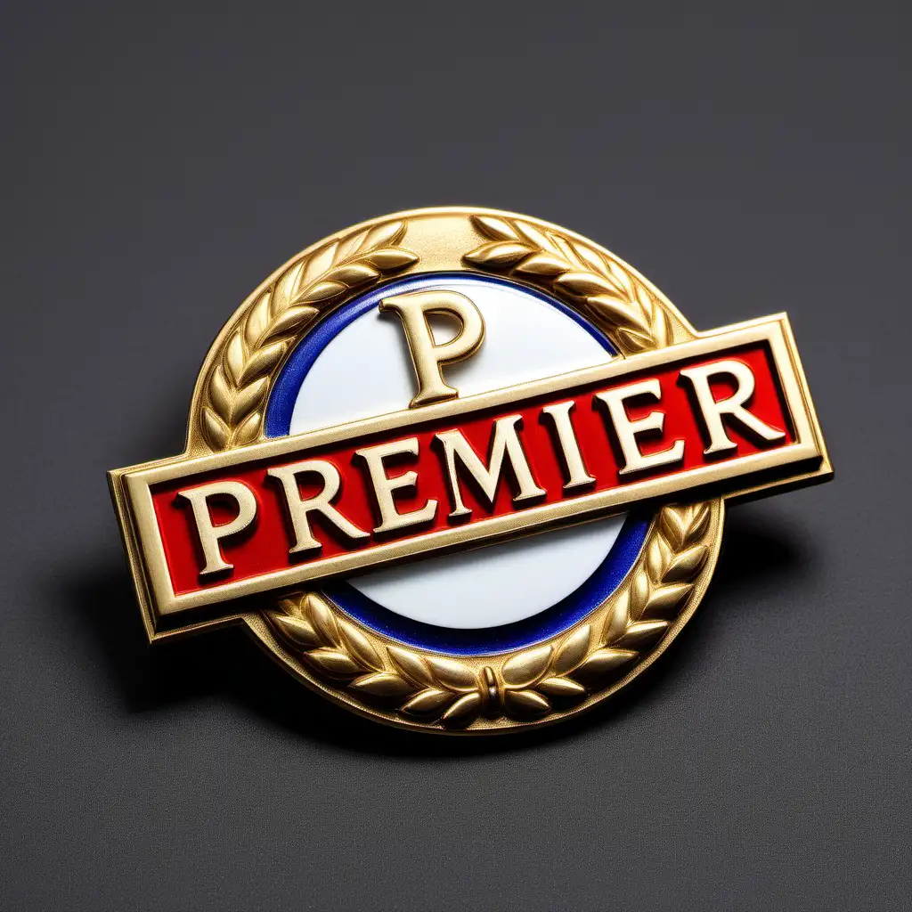 Premier Badge with Elegant Lettering