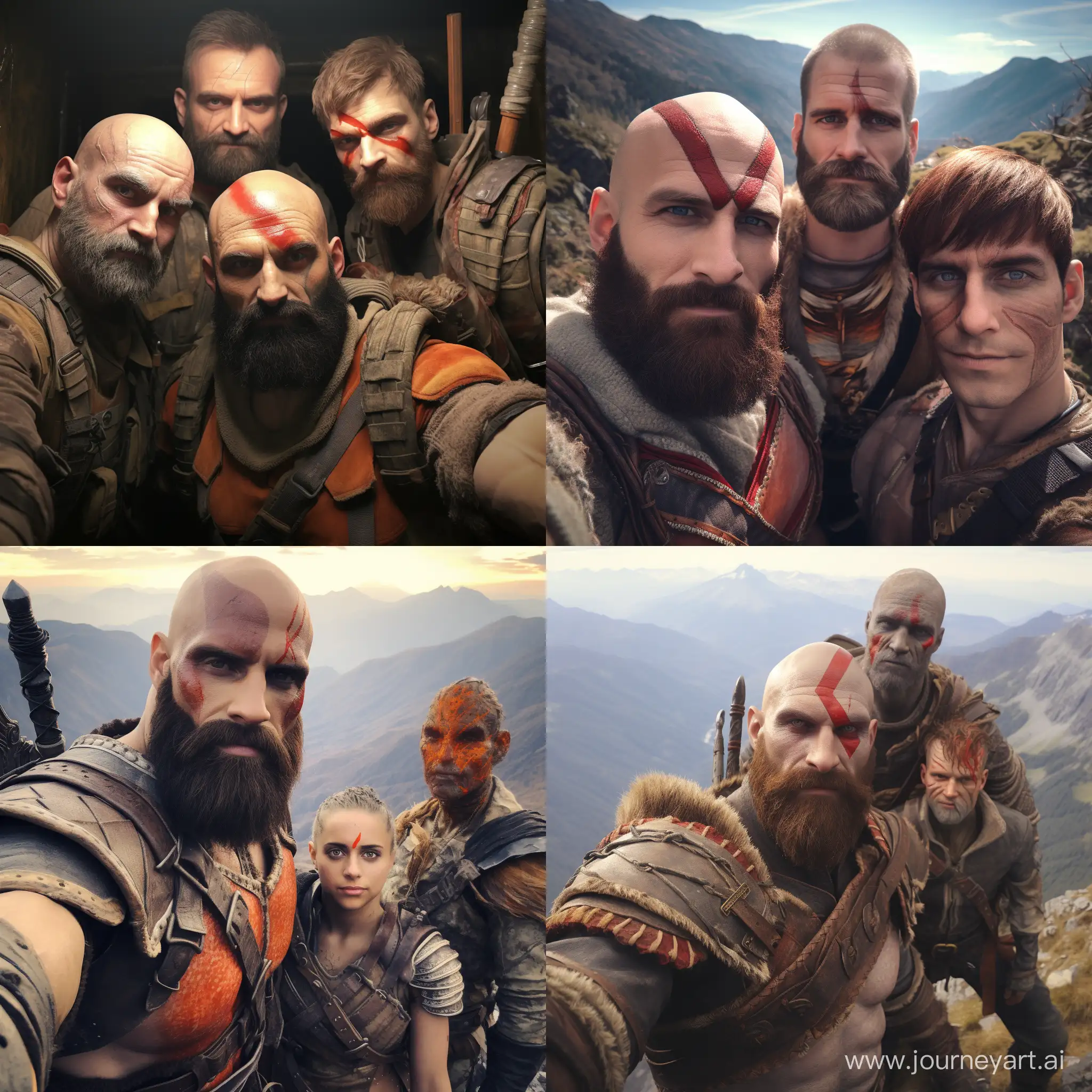 A selfie with joel and kratos