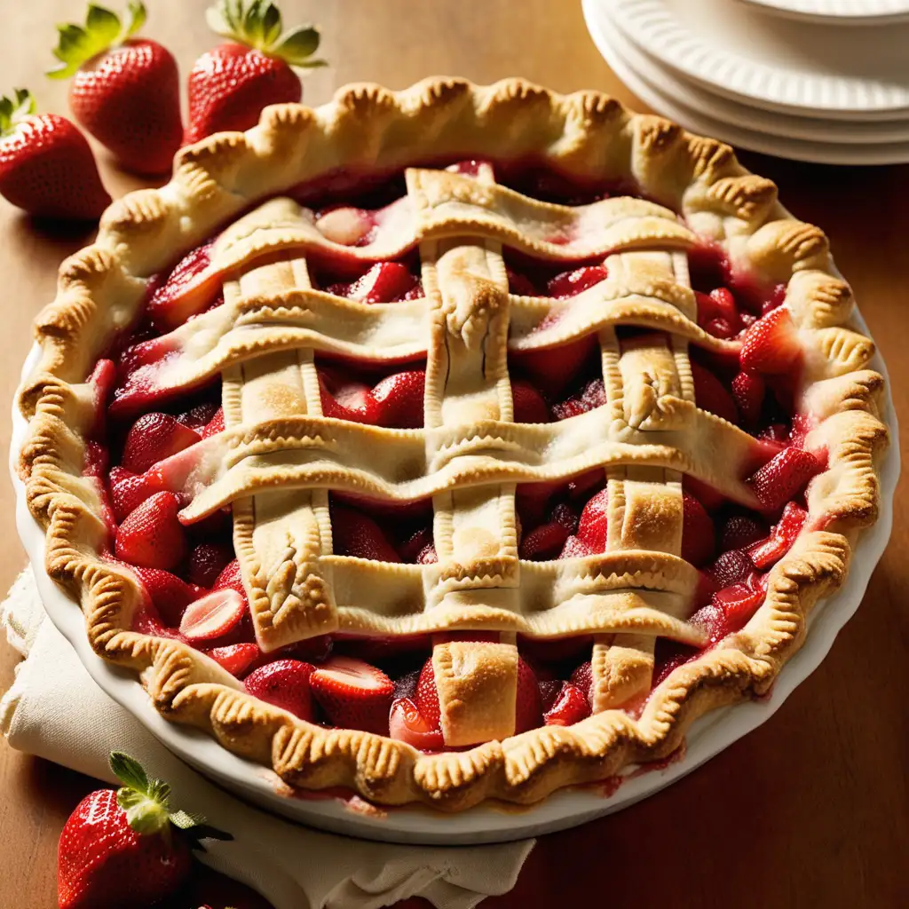 Delicious Vermont Strawberry Rhubarb Pie Recipe