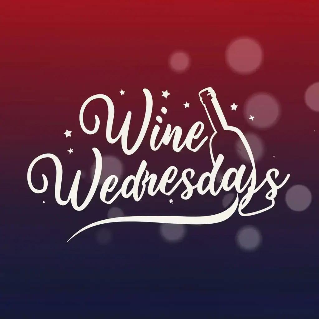 a logo design,with the text "wine wedensday", main symbol:wine,Moderate,be used in Restaurant industry,clear background