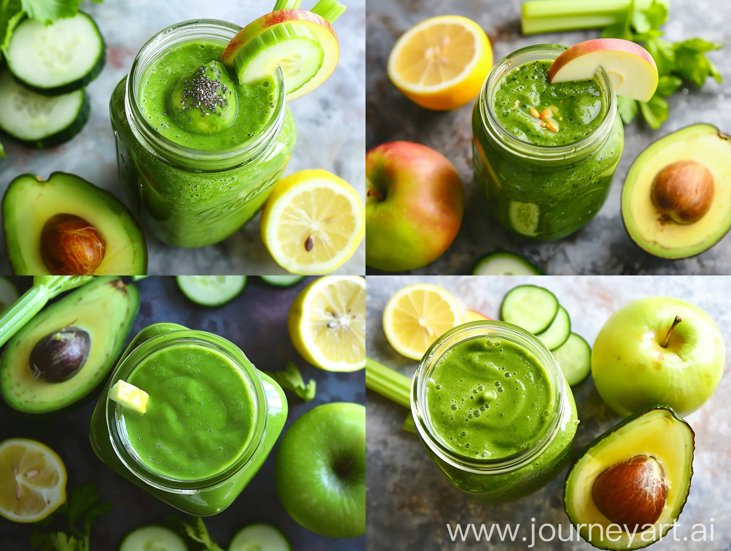 Refreshing-Green-Smoothie-with-Apple-Avocado-Celery-and-Cucumber-in-Jar