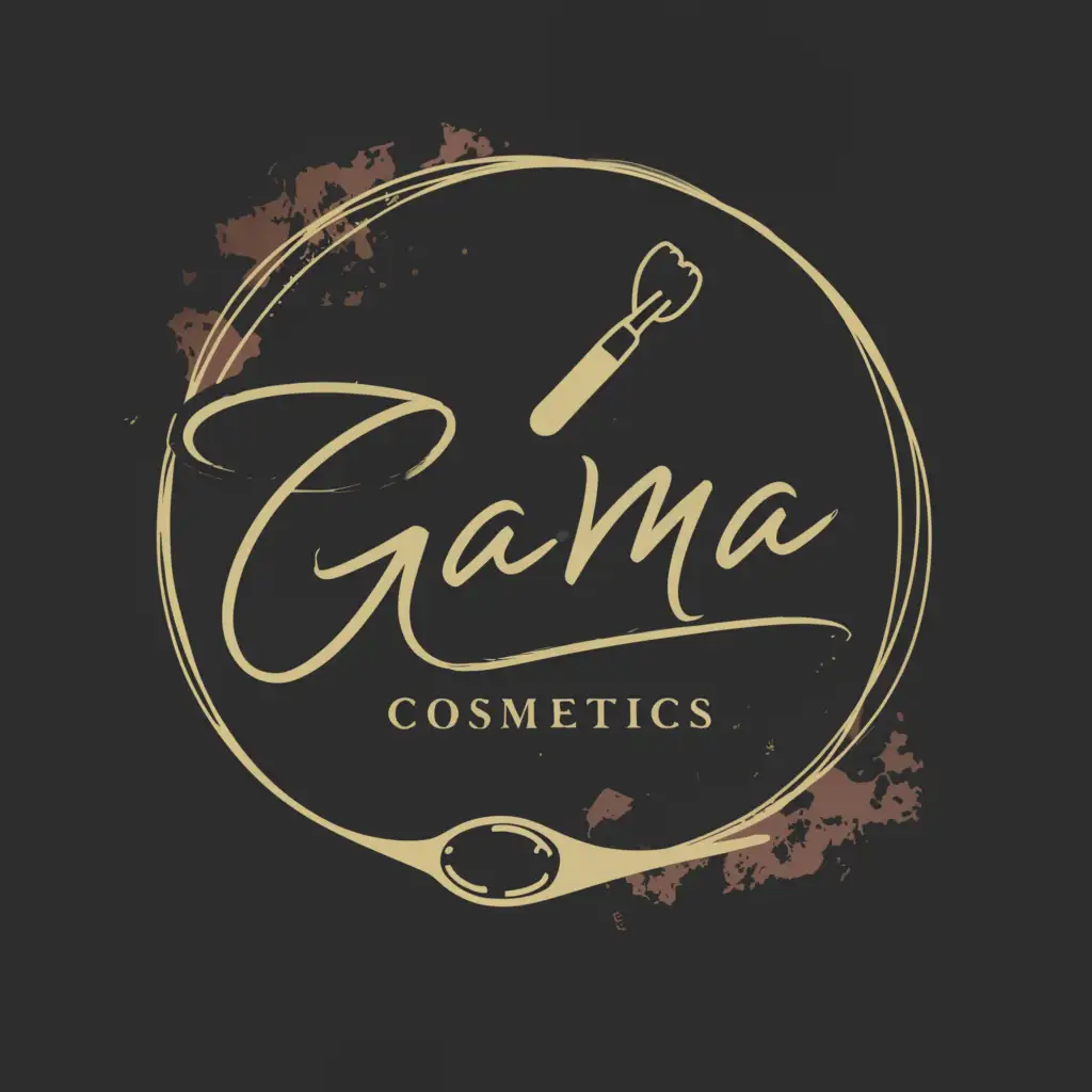 a logo design,with the text "GaMa Cosmetics", main symbol:beauty,complex,be used in Beauty Spa industry,clear background