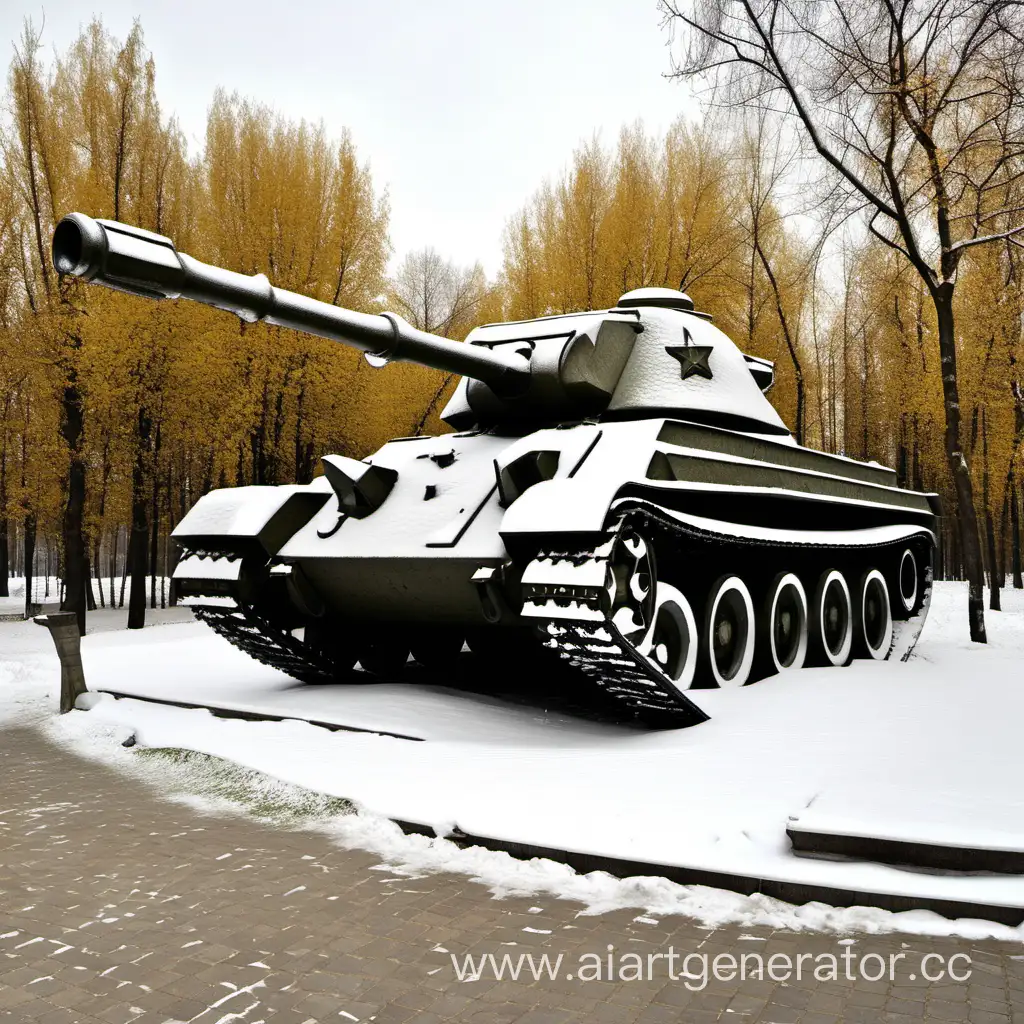 Soviet-Tank-T34-Monument-Iconic-War-Machine-Memorialized-in-Grand-Display