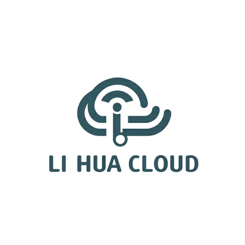 a logo design,with the text "Li Hua Cloud", main symbol:Cloud,Minimalistic,be used in Internet industry,clear background