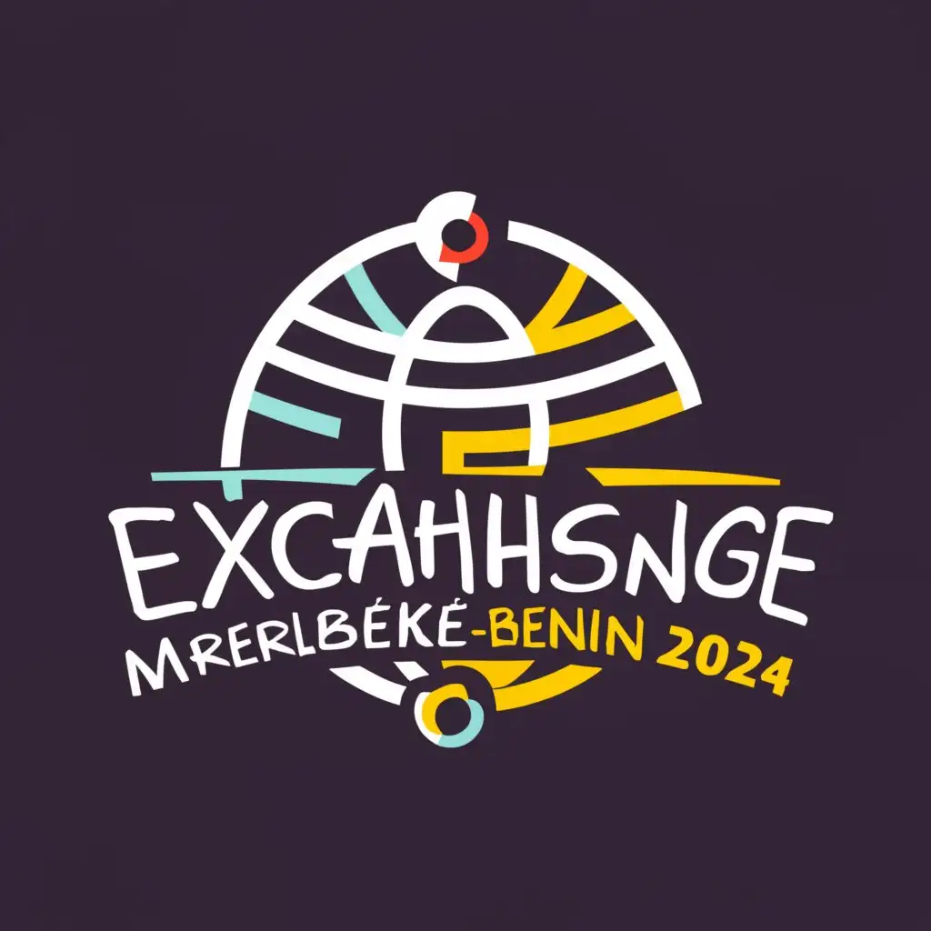 a logo design,with the text "Exchange Merelbeke-Benin 2024", main symbol:country,Moderate,be used in Nonprofit industry,clear background