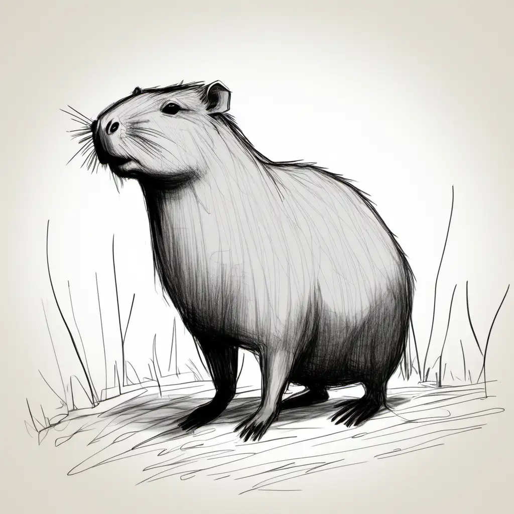 very poor drawing of capybara