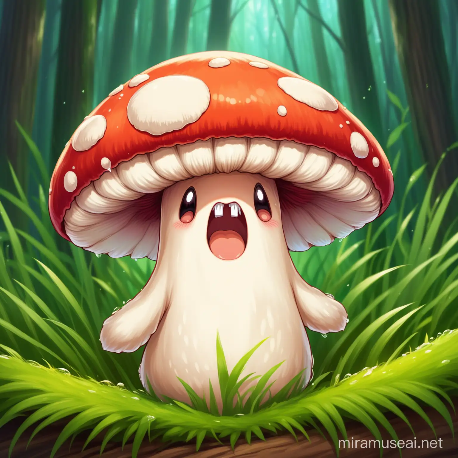 a screaming mushroom thats cute
