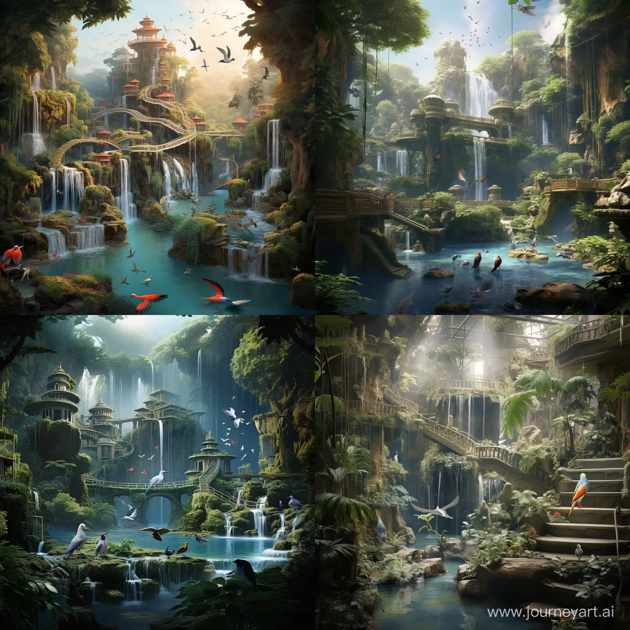 Imaginary-Waterfalls-in-Bird-Park