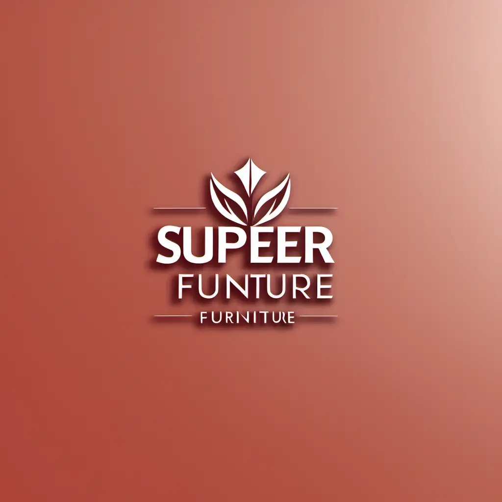 create the logo for the Superb Furniture logo which consider a minimalist yet elegant style that reflects the brand's focus on quality and sustainability. The logo could feature a stylized representation of furniture, like a chair or table, to immediately convey the nature of the business. Incorporate the company's color scheme – primarily red and gray, with white and yellow accents – to maintain brand consistency. The logo should be versatile, easily recognizable, and scalable for various uses, from digital presentations to print materials. The company name, "Superb Furniture," should be included in a clean, modern font like Arial, aligning with the brand's professional and straightforward aesthetic.