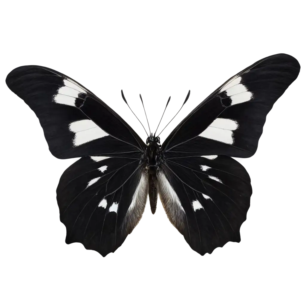 Exquisite-Black-and-White-Butterfly-PNG-Captivating-Artistry-in-HighResolution-Clarity