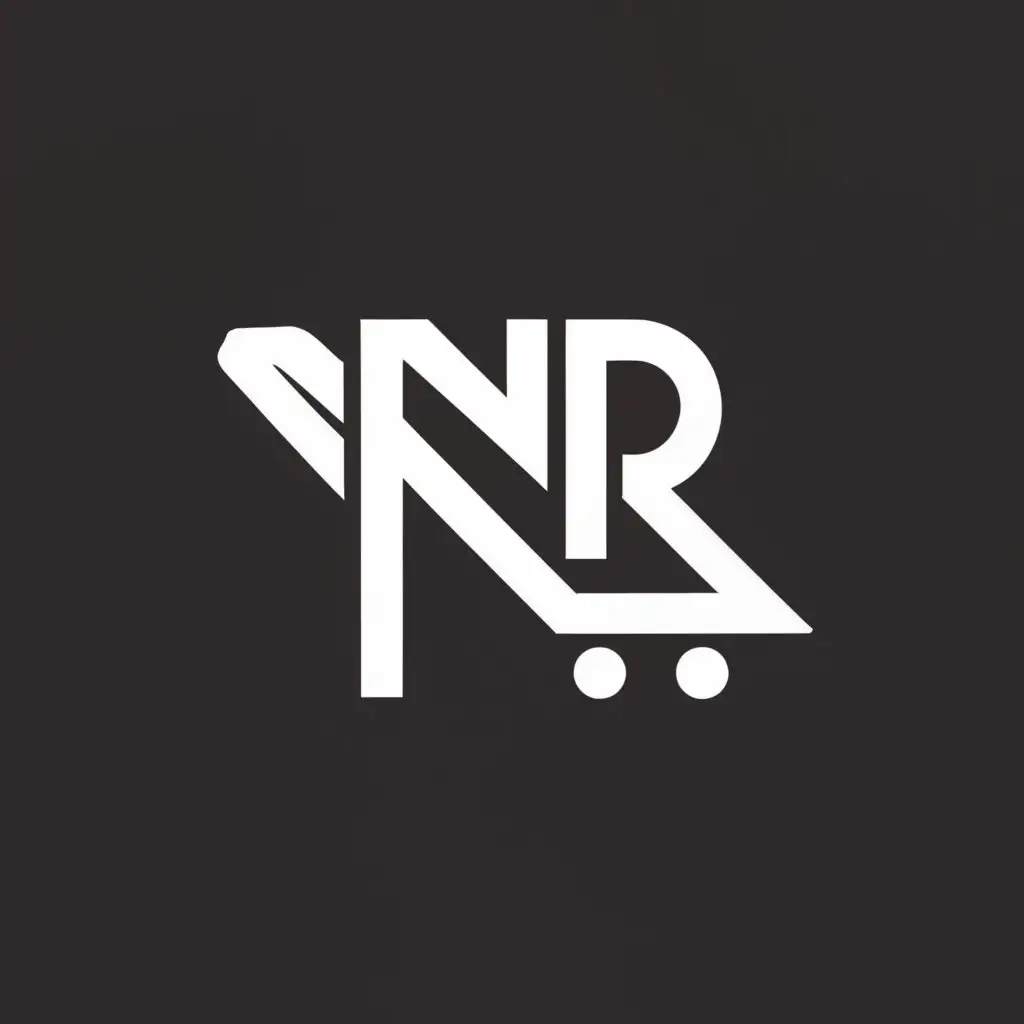 LOGO-Design-For-NR-Modern-NR-Text-with-Ecommerce-Vibe