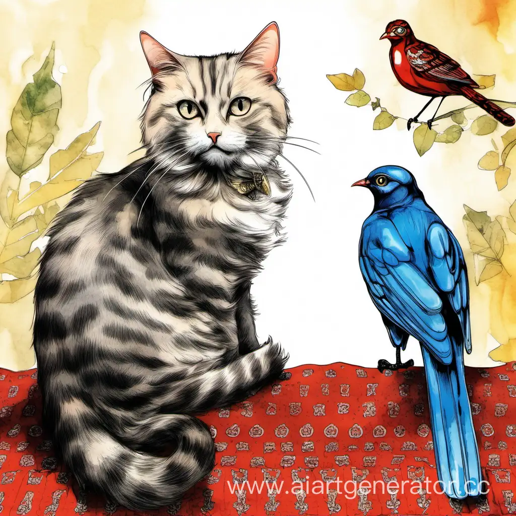 Turkish-Cat-and-Bird-Companion