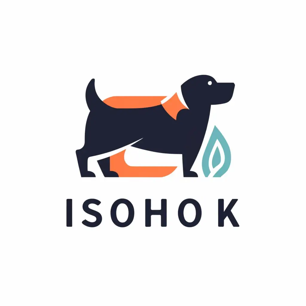 a logo design,with the text "ISOHOK", main symbol:dog,Moderate,be used in Animals Pets industry,clear background