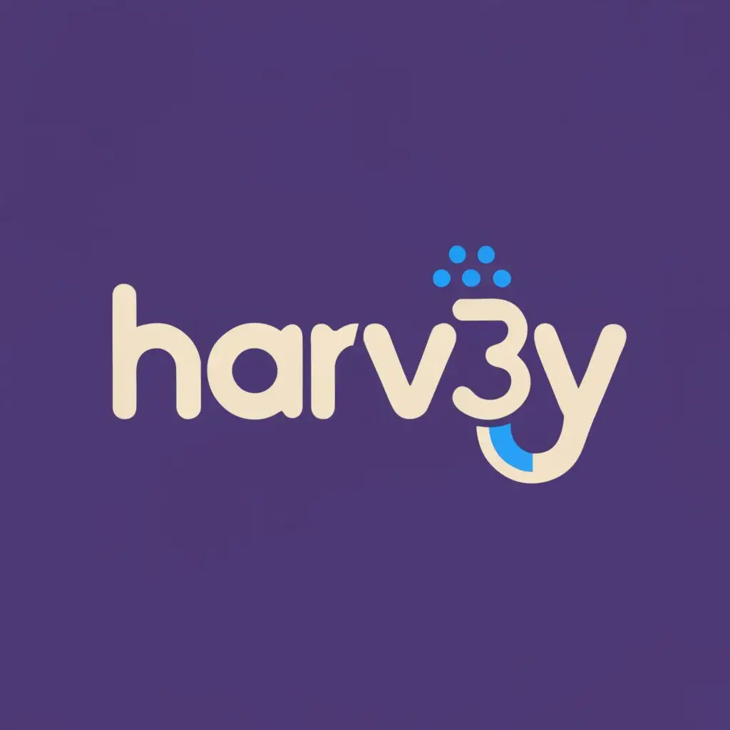 logo, harv3y, with the text "harv3y", typography, be used in Technology industry