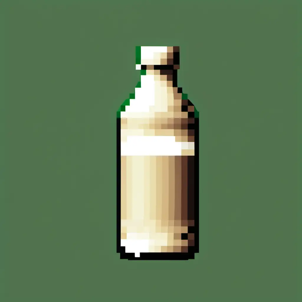 Pixel Art Cream Bottle on Pastel Background