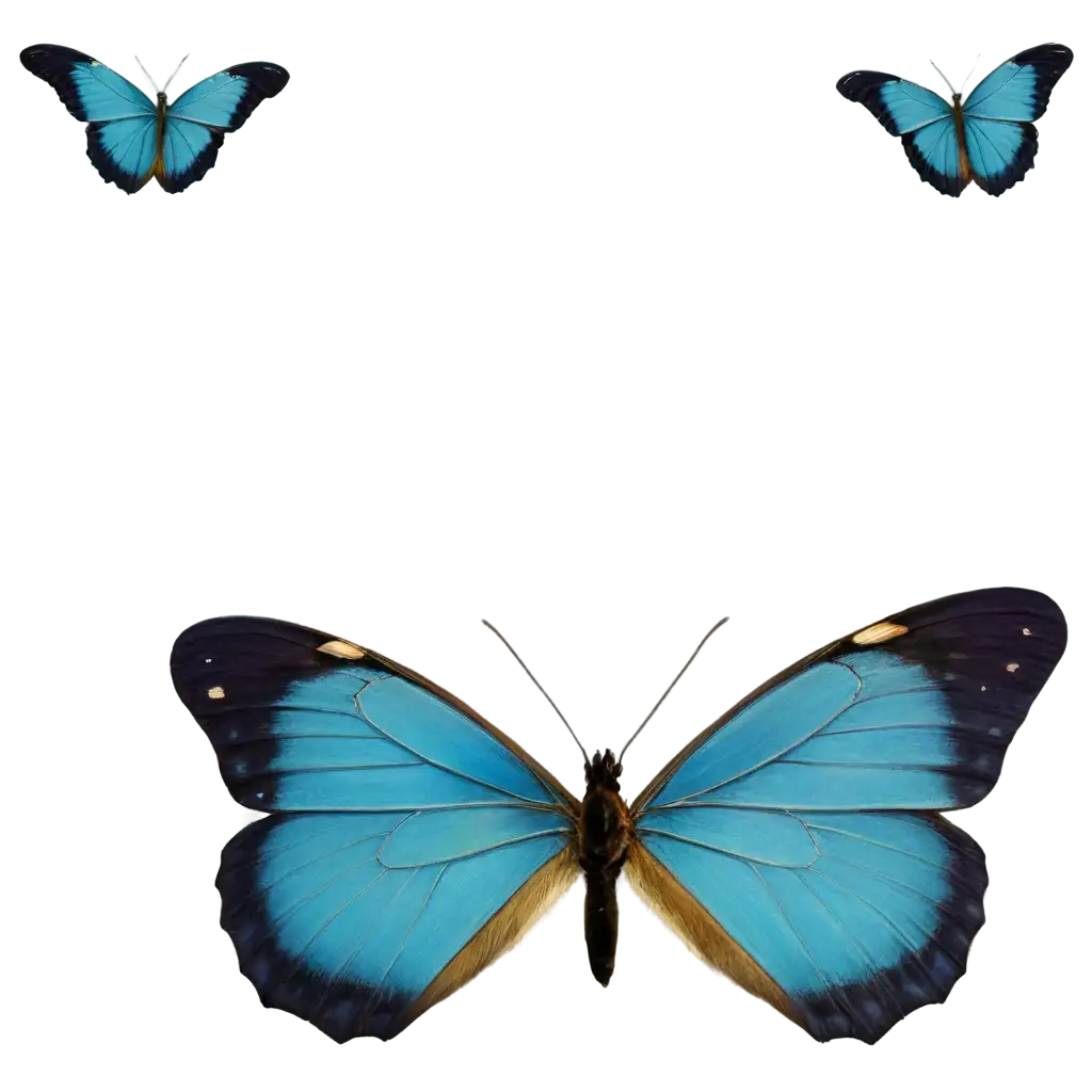 a png of a big blue butterfly