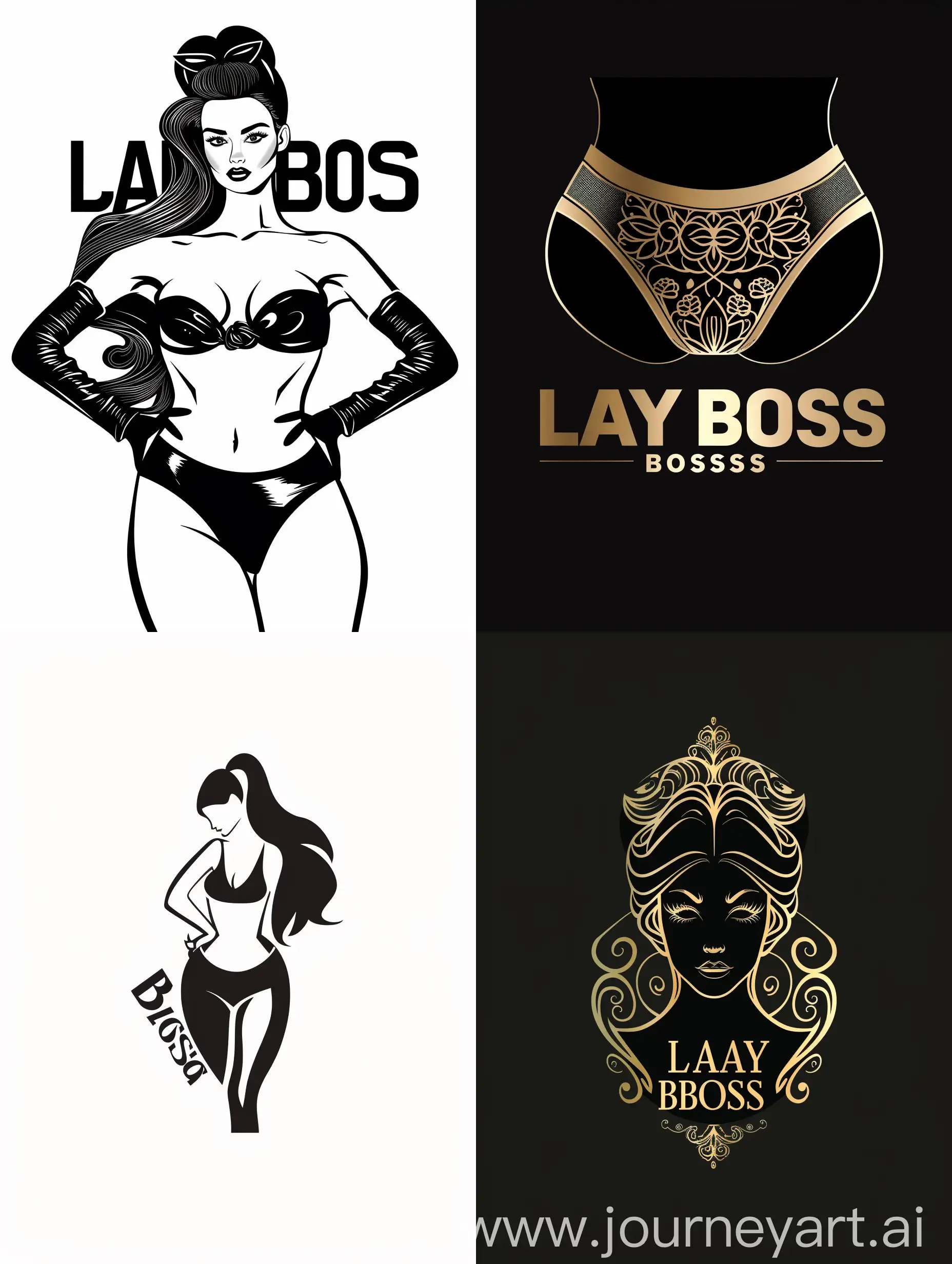 Make a logo from woman's underwear shop that name "LADY BOSS"