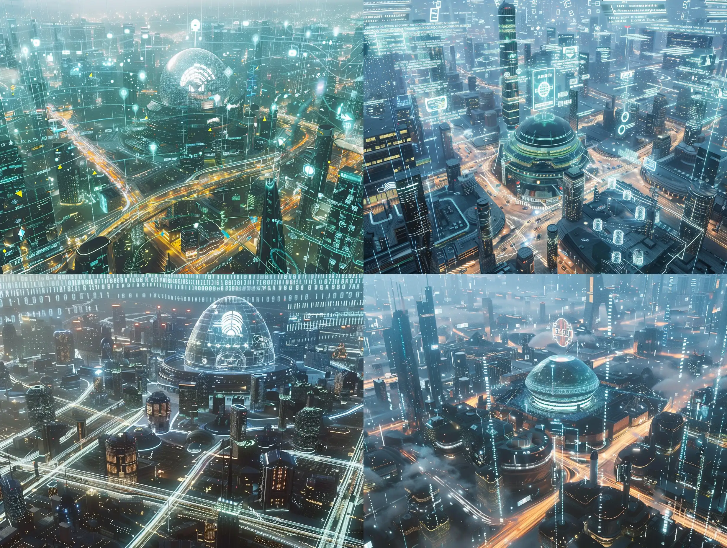 Futuristic-Cityscape-with-Giant-Holographic-Projections-Technological-Marvels-in-a-Modern-Metropolis