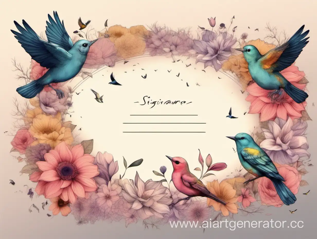 Vibrant-Floral-and-Avian-Harmony-with-Signature-Space