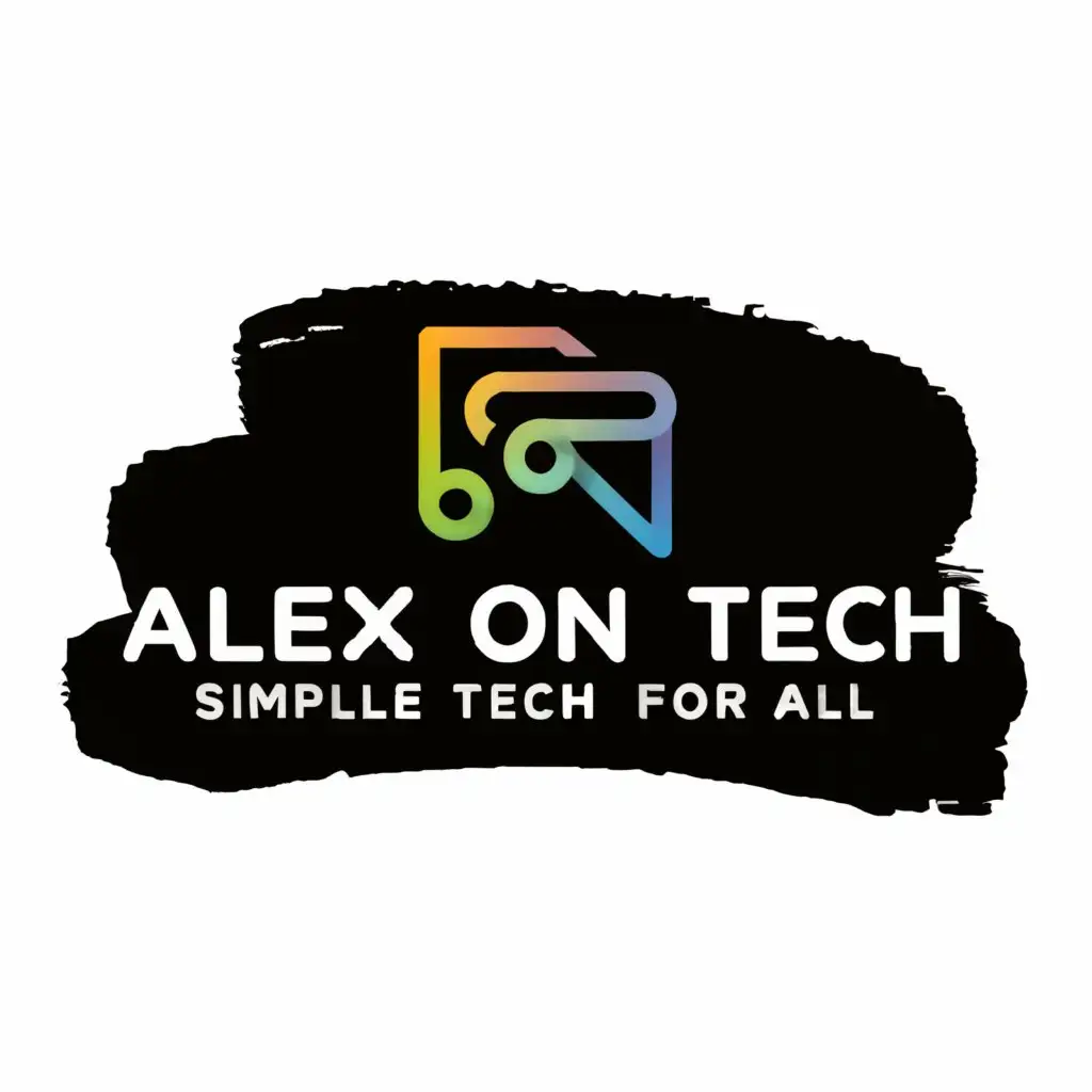a logo design,with the text "Alex on Tech
Simple Tech for All", main symbol:Computer Technology,Moderate,be used in Technology industry,clear background