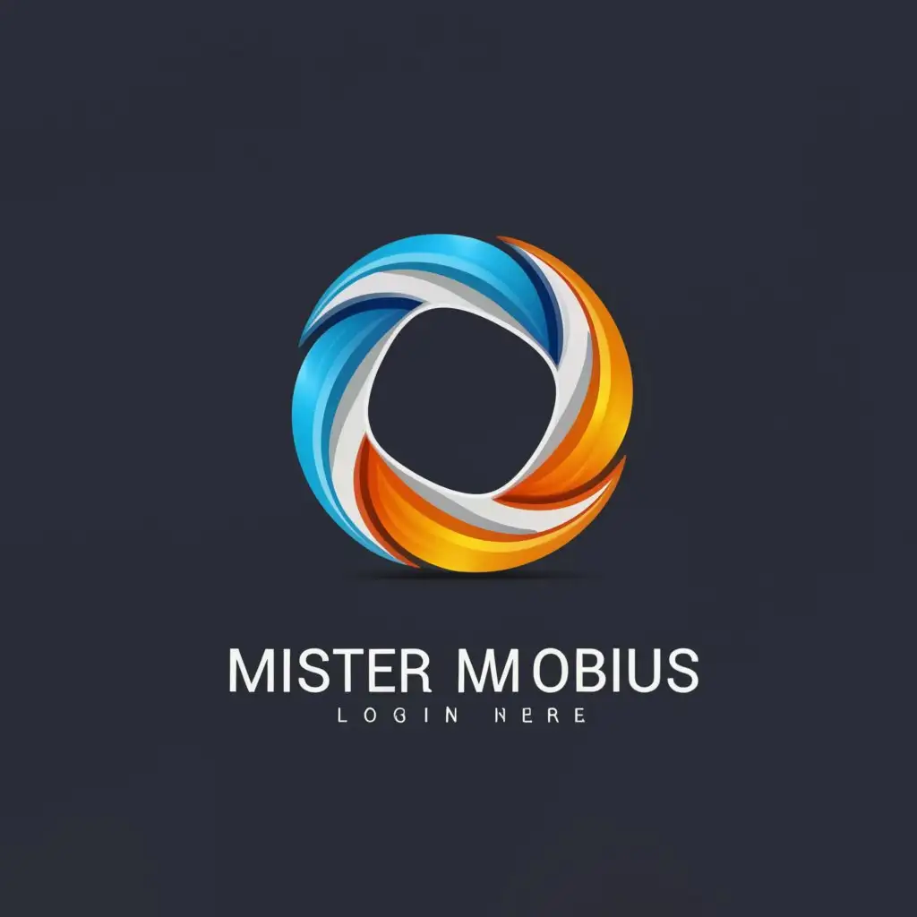 a logo design,with the text "Mister Mobius", main symbol:Mobius strip,Moderate,be used in Entertainment industry,clear background