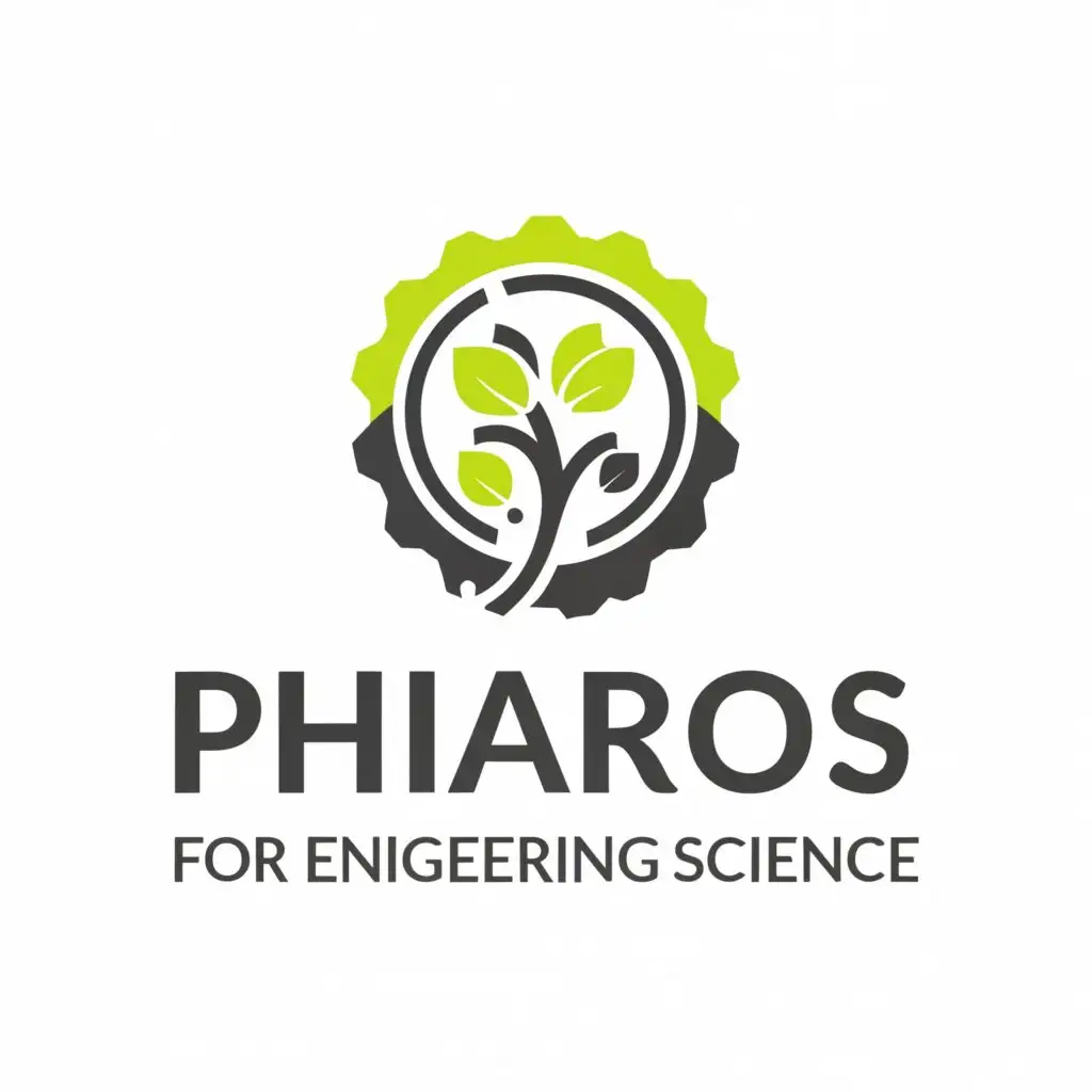 a logo design,with the text "Pharos for Engineering Science", main symbol:Sustainability,  industry,  innovation,Moderate,be used in Education industry,clear background