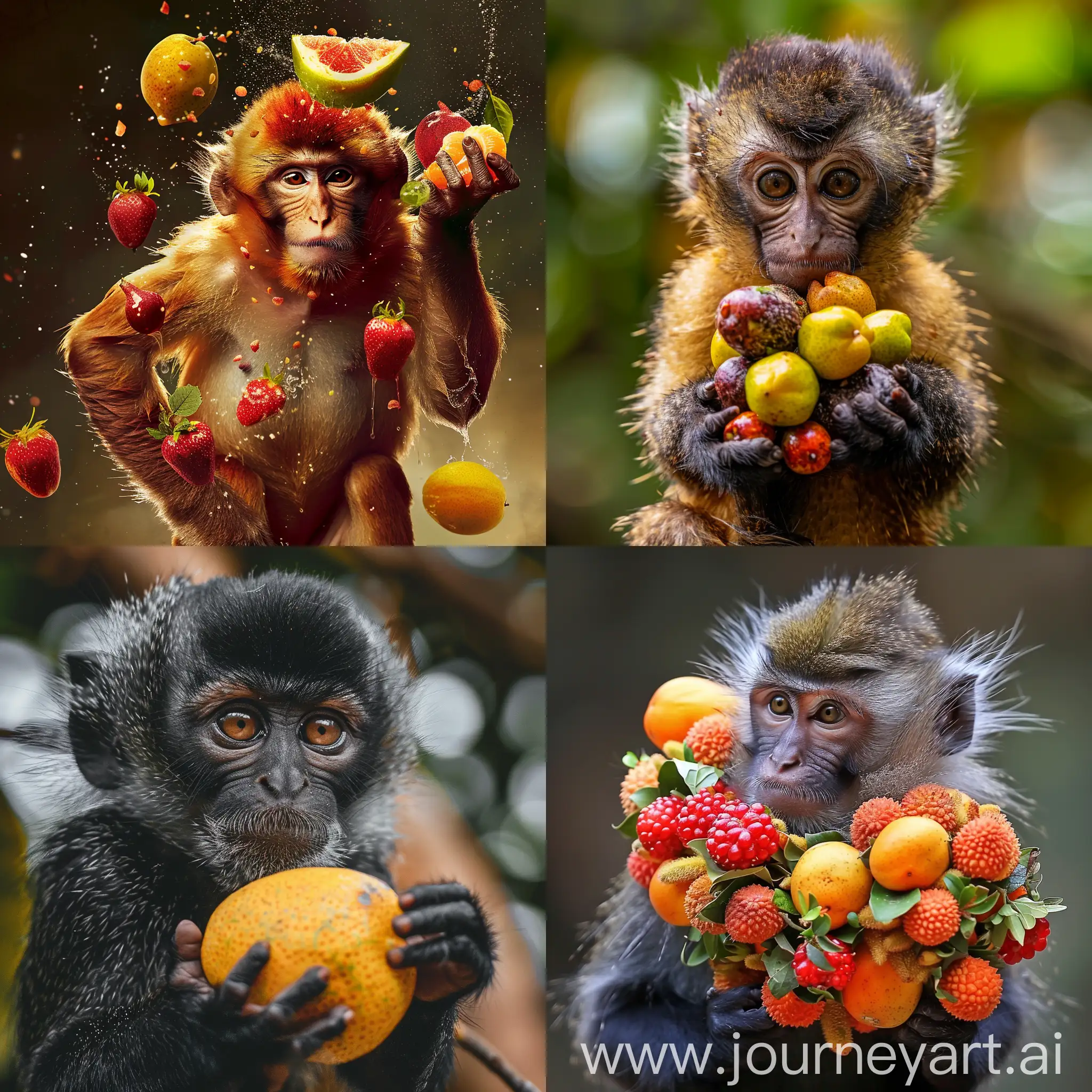 Magic monkey that turns into fruit