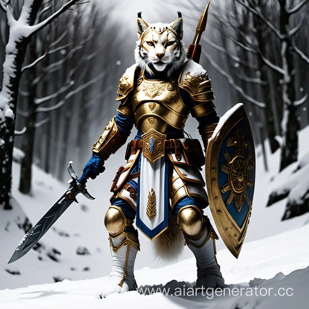 Majestic-Snow-Lynx-Legionnaire-in-Enchanted-Winter-Landscape