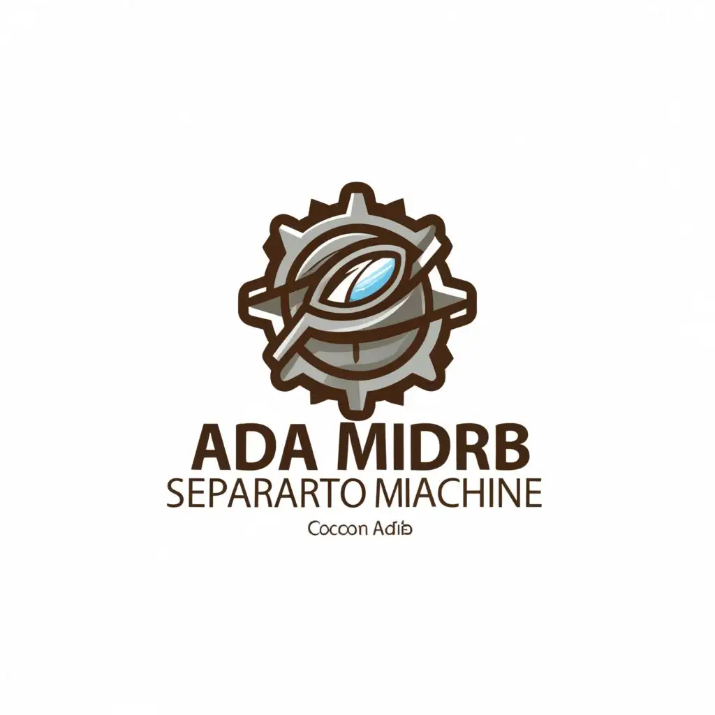 a logo design,with the text "coconut midrib separator machine", main symbol:ADA Machine,Moderate,be used in Retail industry,clear background