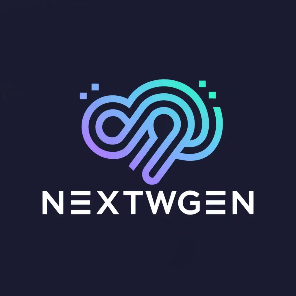 a logo design,with the text """"
nextwgen
"""", main symbol:cloud, data, edge, site, code, web, next, identity, fingerprint,,Moderate,be used in Internet industry,clear background