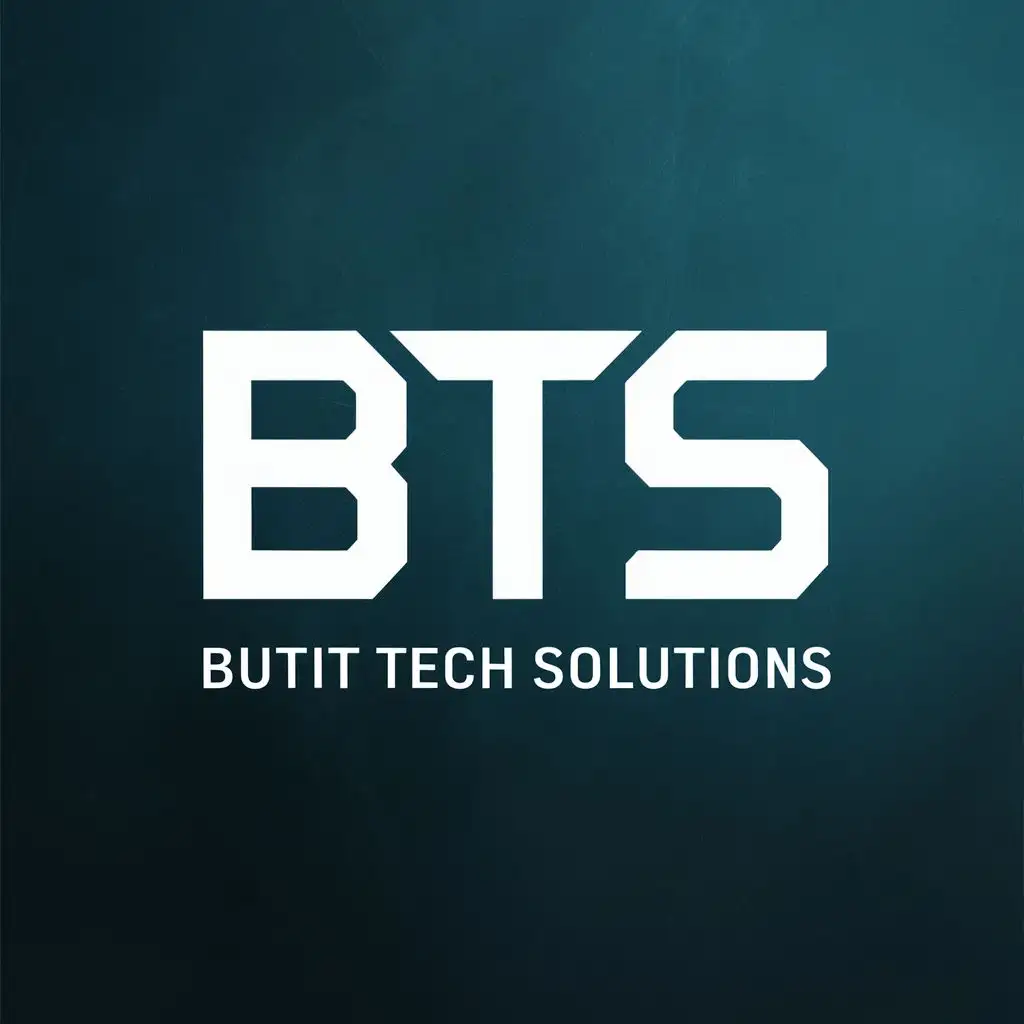 logo, BTS, with the text "Butit Tech solutions", typography, be used in Technology industry