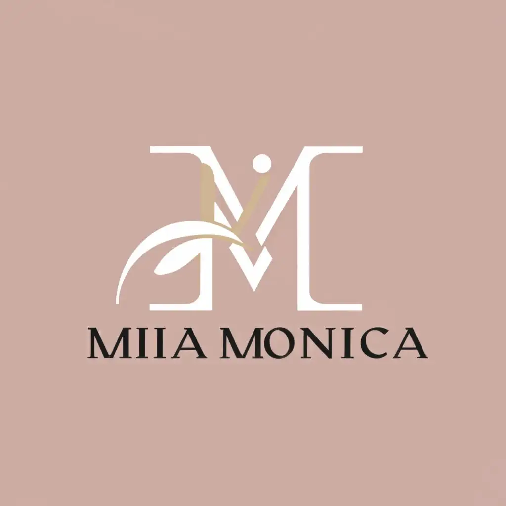 a logo design,with the text "Mia Monica", main symbol:Letter M,Minimalistic,be used in Retail industry,clear background