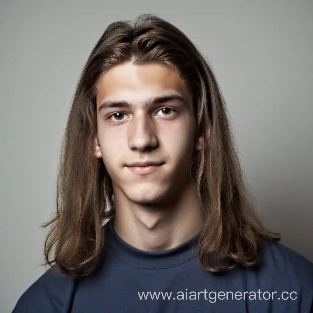 Молодой парень 20 лет, с длинными волосами