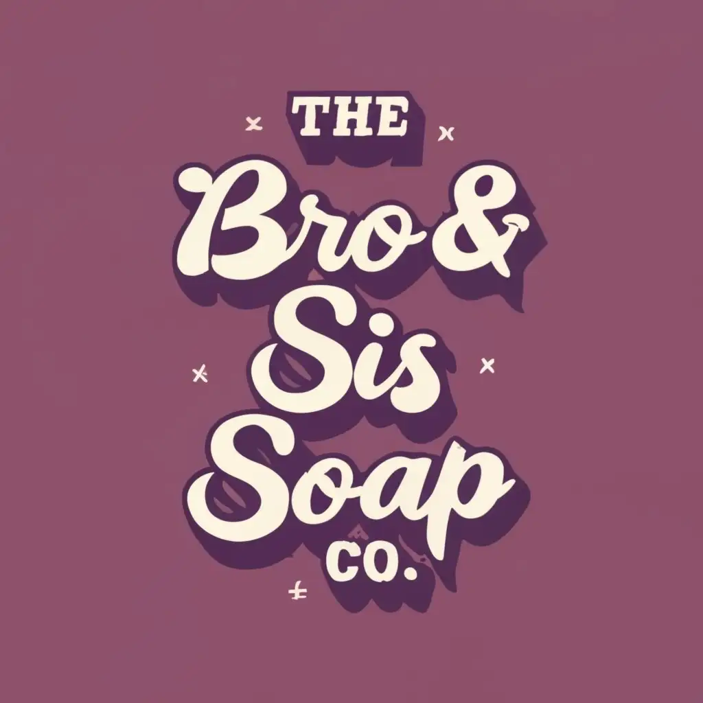 logo, bar of soap, with the text "Bro & Sis Soap Co.", typography, be used in Beauty Spa industry