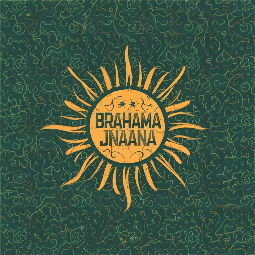 logo, sun, with the text "brahma jnana", typography, be used in Religious industry