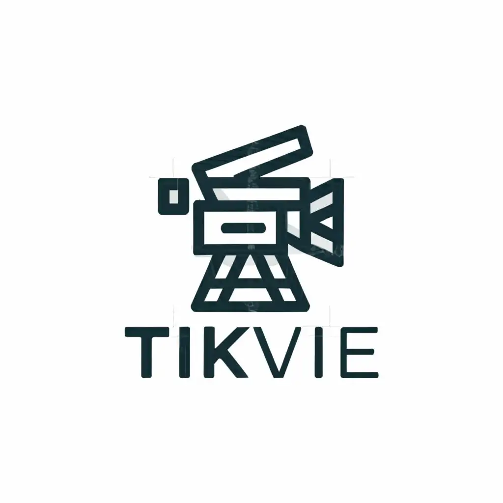 a logo design,with the text "TikVie", main symbol:movie,Moderate,be used in Entertainment industry,clear background