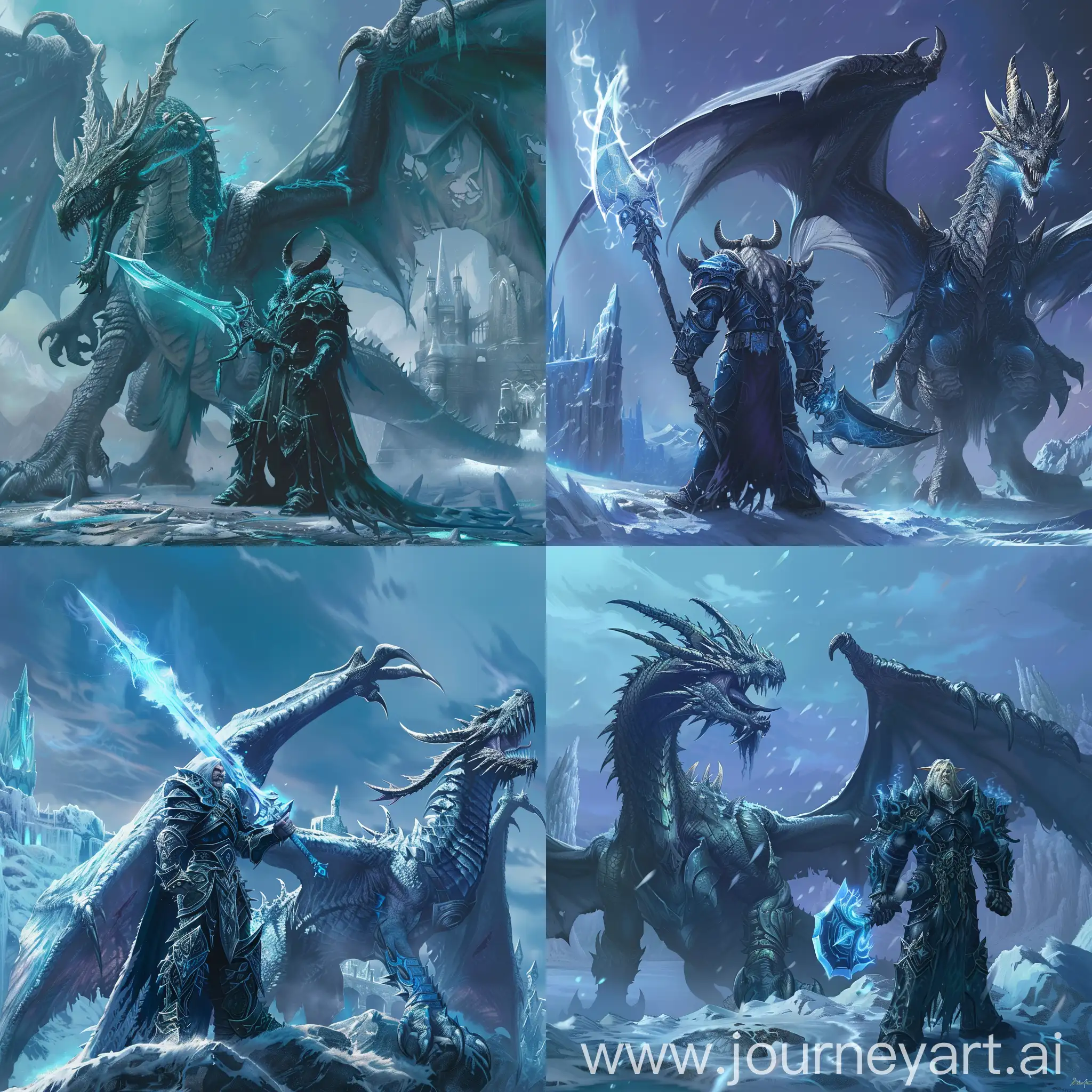 Arthas-Commanding-Frost-Dragon-in-Icecrown-Citadel