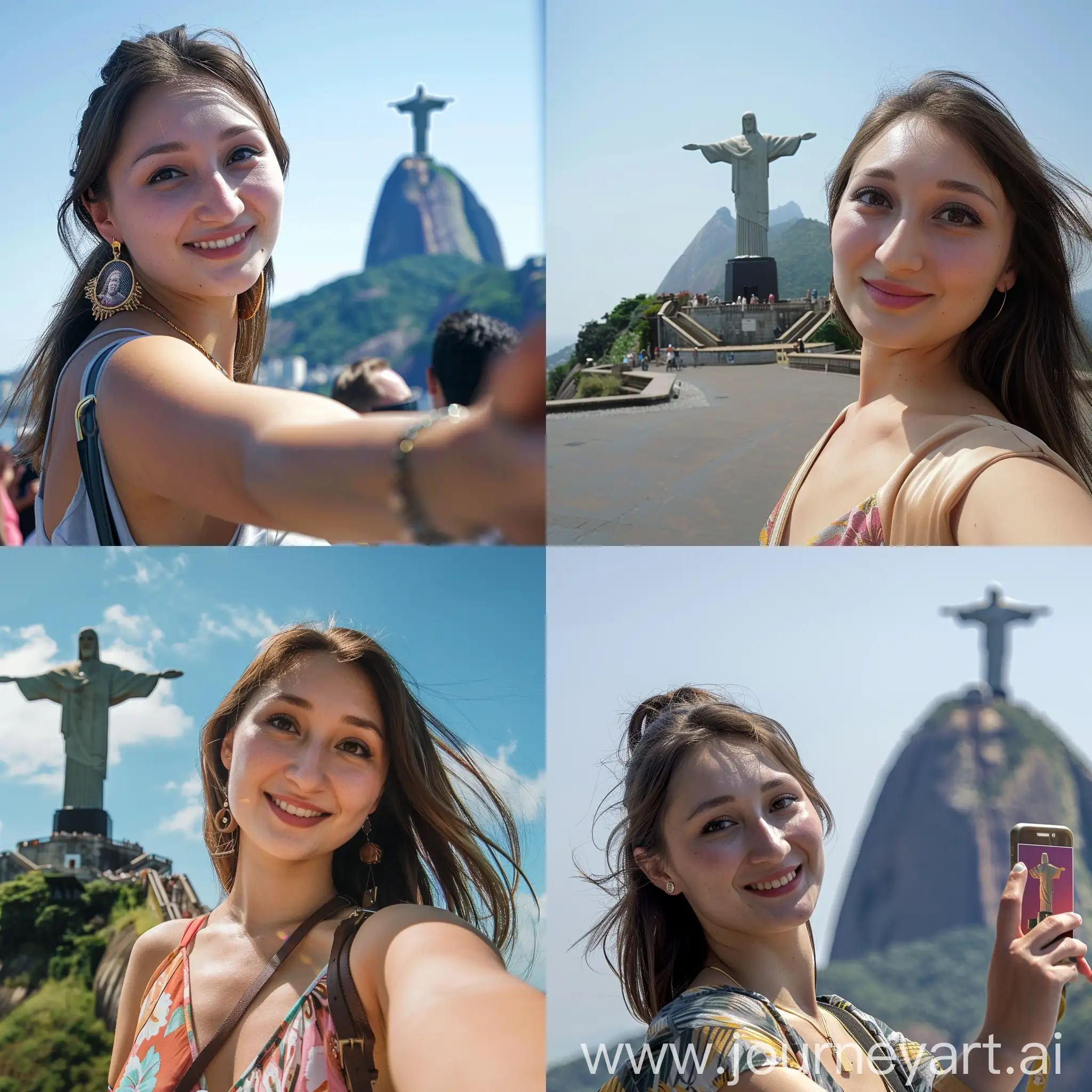 Young-Woman-Capturing-Selfie-with-Christ-the-Redeemer-in-Rio-de-Janeiro
