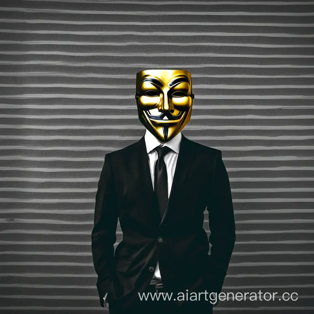 человек в золотой маске анонимуса