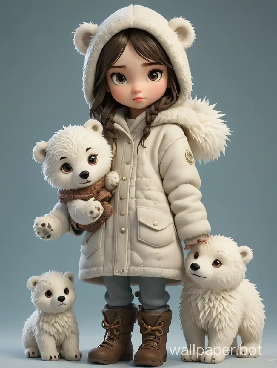 Adorable-Girl-with-Reflective-Eyes-Holding-Cute-Chibi-Polar-Bear-Doll